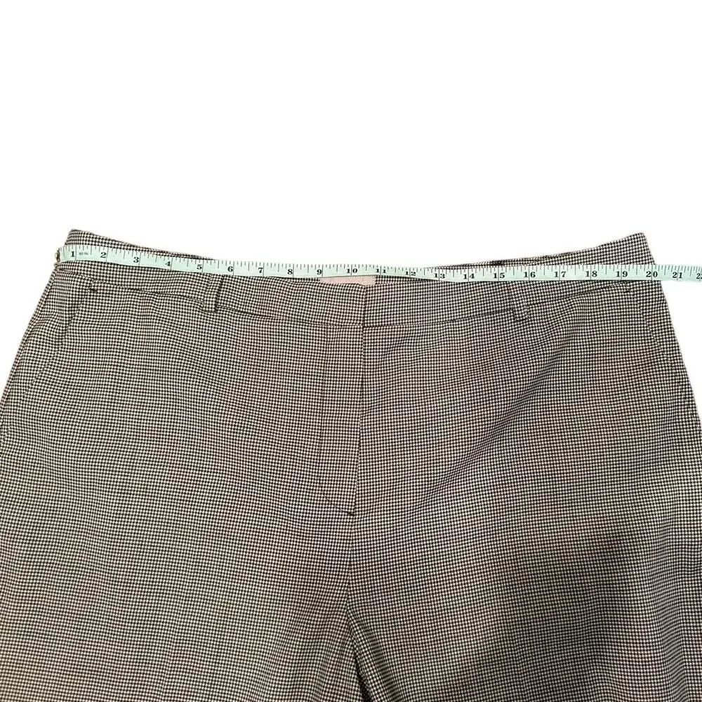 NWT PURE Collection High Waist Wide Leg Trousers Black White Houndstooth 16‎